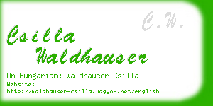 csilla waldhauser business card